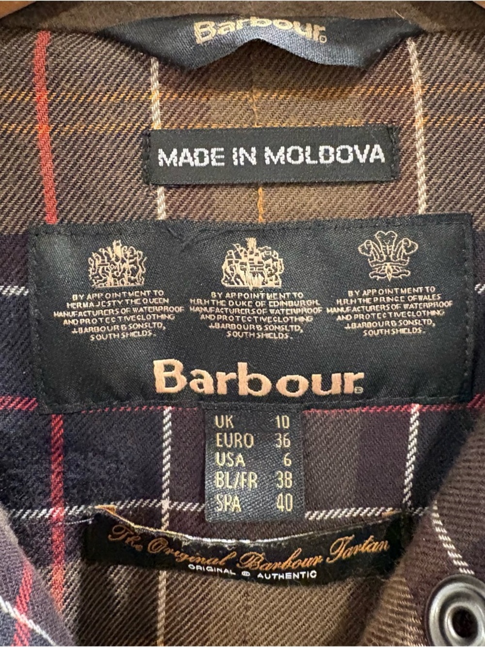 BARBOUR Utility Jacket Waxed Cotton Brown   Size: 6 - Picture 8 of 13